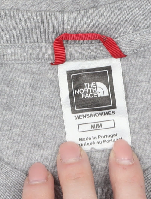 The North Face Men's Grey Crew Neck Short Sleeve Cotton T-Shirt M