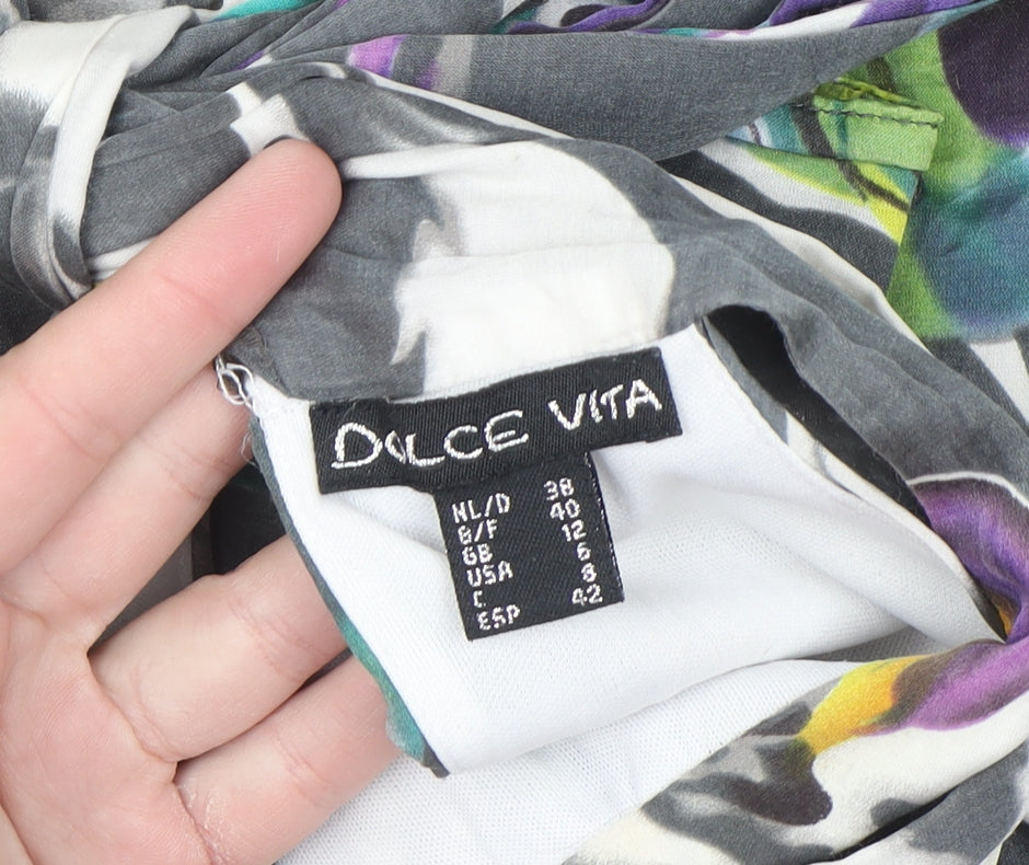 Dolce Vita Women’s Multicoloured Floral Halter Neck Shift Dress Size 12