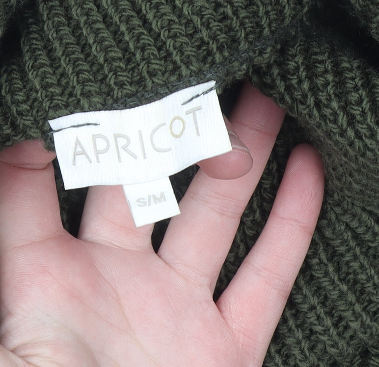 Apricot Women Green Roll Neck Chunky Knit Long Sleeve Pullover Jumper S