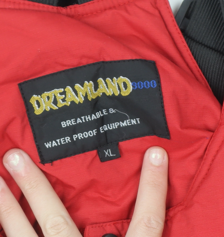 Dreamland Men Red XL Snow Pants Waterproof Breathable Trousers