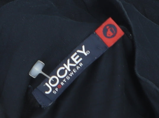 Jockey Mens Blue Long Sleeve Roll Neck Cotton Stretch Top M
