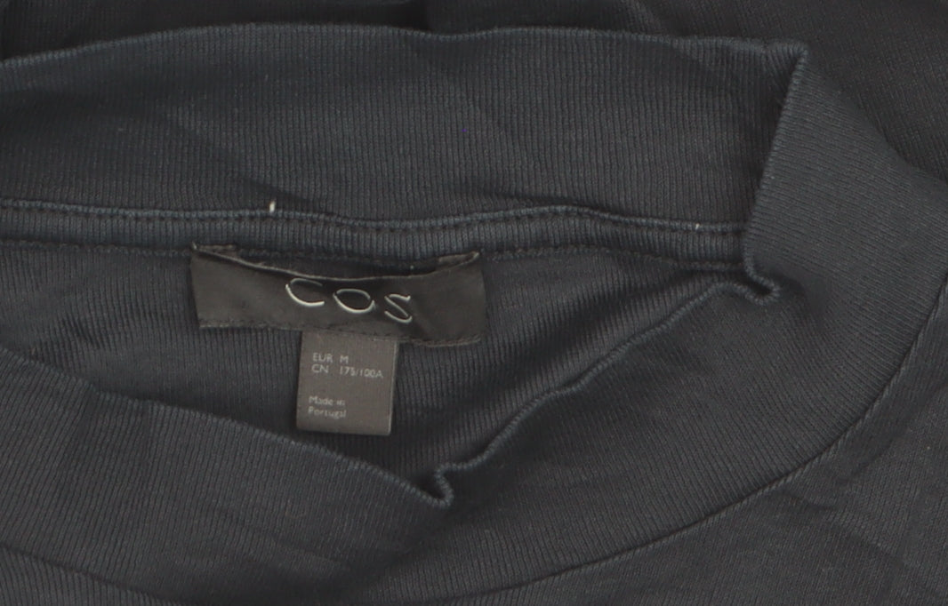 COS Men's Black Long Sleeve Cotton Jersey Top Size M