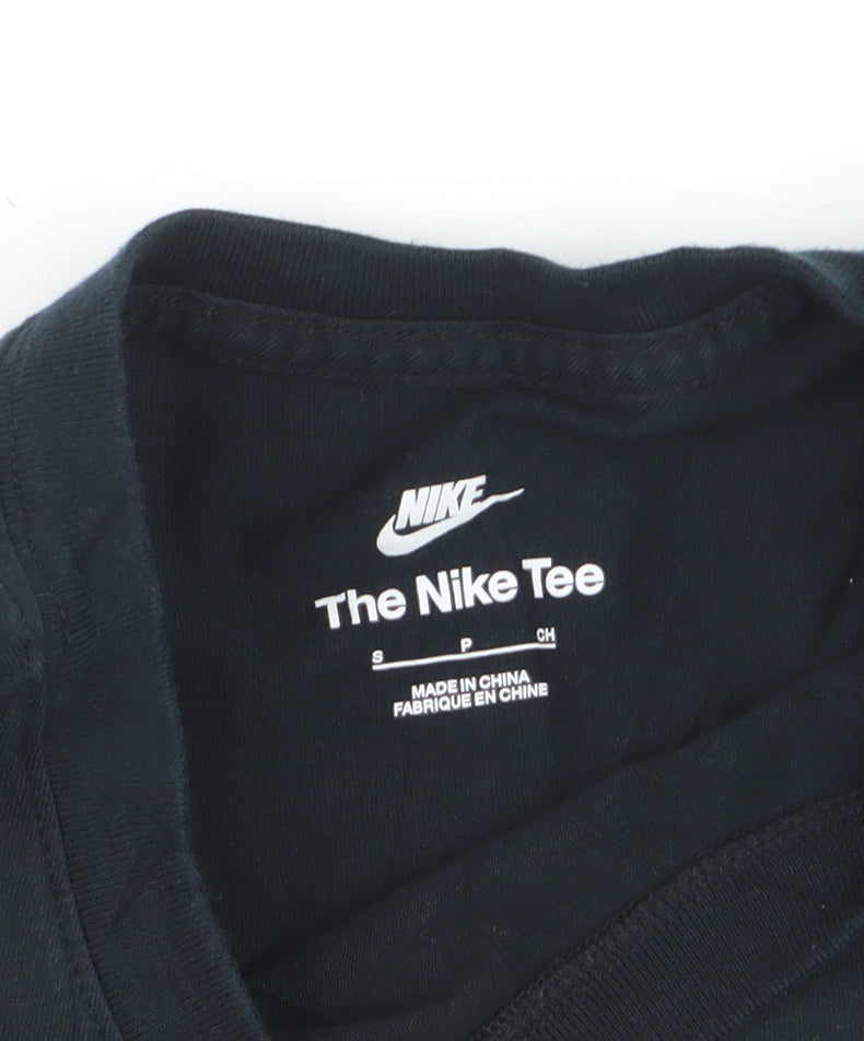 Nike Women's Black Graphic T-Shirt Small Short Sleeve Cotton