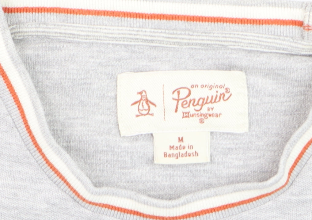 Original Penguin Men's Grey Crew Neck Short Sleeve T-Shirt M