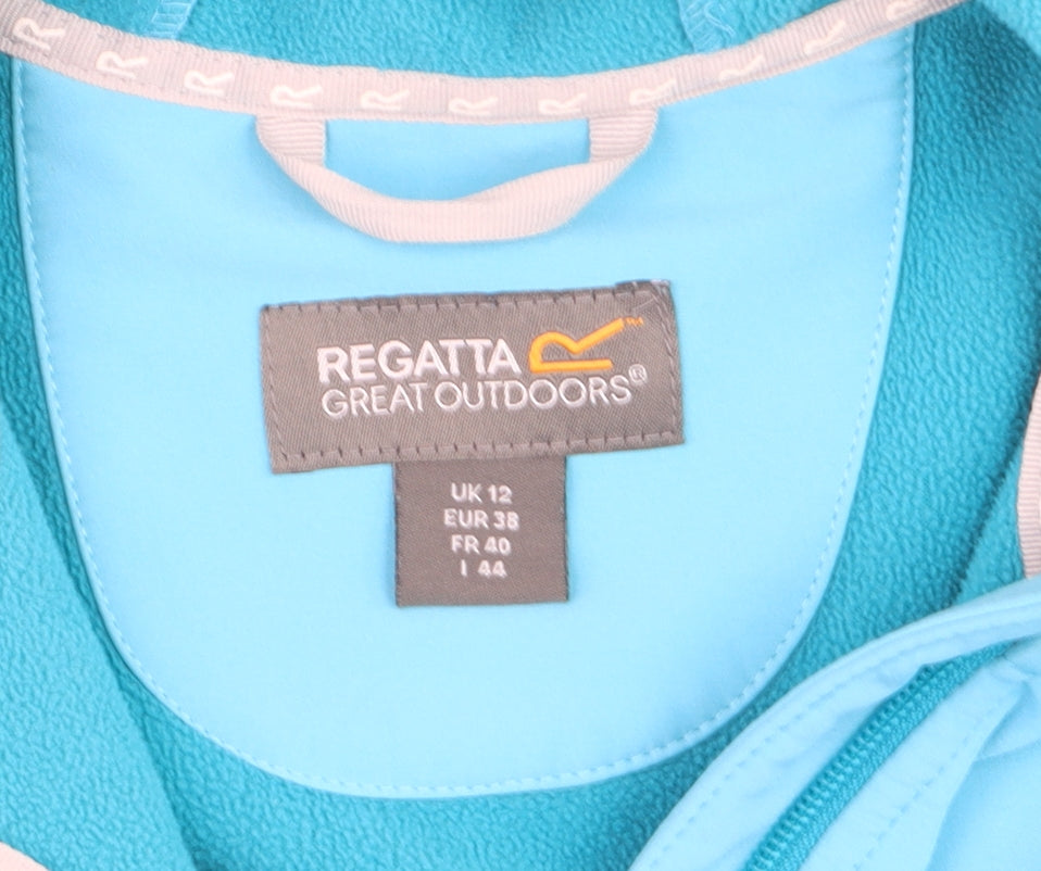 Regatta Women's Blue Soft Shell Hooded Activewear Jacket Size 12