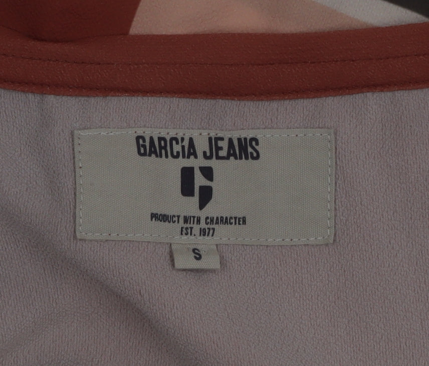 Garcia Jeans Womens Multicoloured Sleeveless V-Neck Blouse S