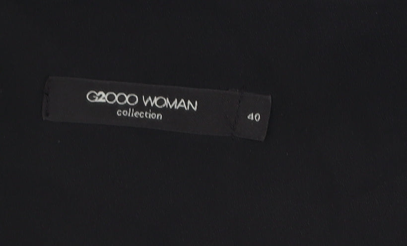 G2000 Women Black Ruffle Layered Chiffon Slip Dress Size 12