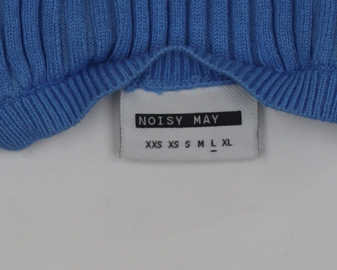 Noisy May Women's Blue Sleeveless Knit Tank Top Size L
