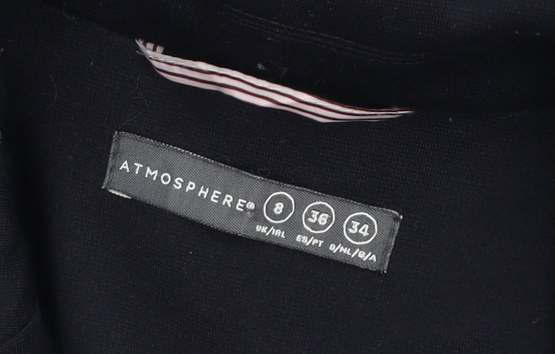 Atmosphere Women’s Black Size 8 Slim Fit One Button Blazer Jacket