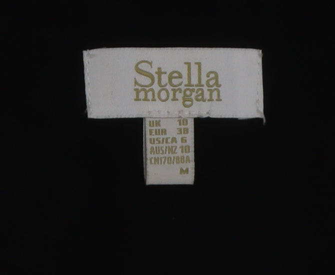Stella Morgan Women's Black Polka Dot A-Line Dress Size 10