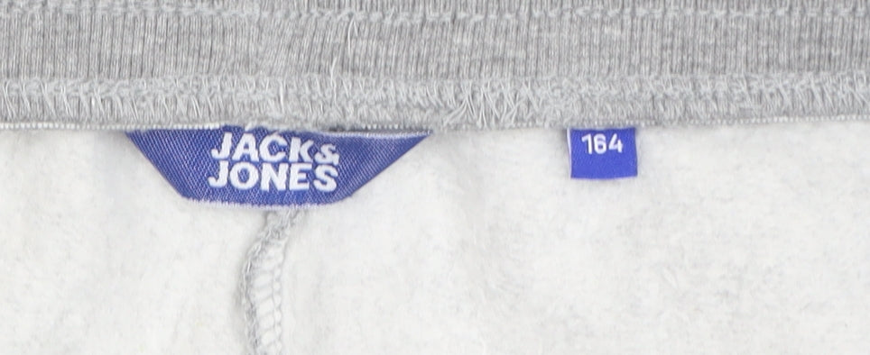 Jack & Jones Teens Grey Joggers XS Regular Fit Elastic Waist