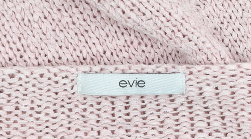 Evie Women's Pink Scoop Neck Plus Size 18 Knit Pullover Jumper