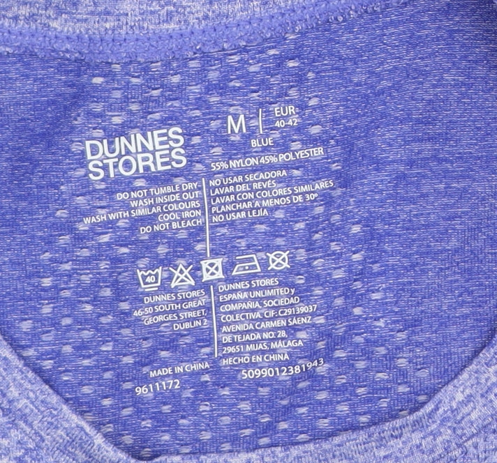 Dunnes Men's Blue Athletic Fit Moisture Wicking T-Shirt M