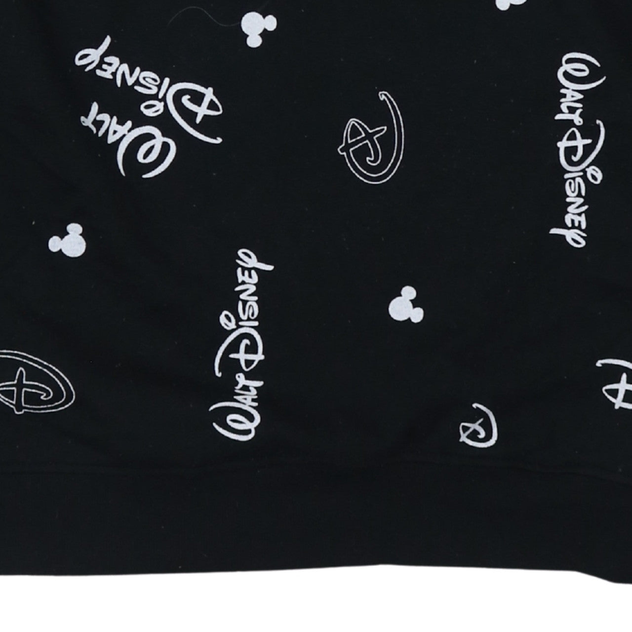 Disney Women Black Walt Disney Logo Print Pullover Sweatshirt Size M