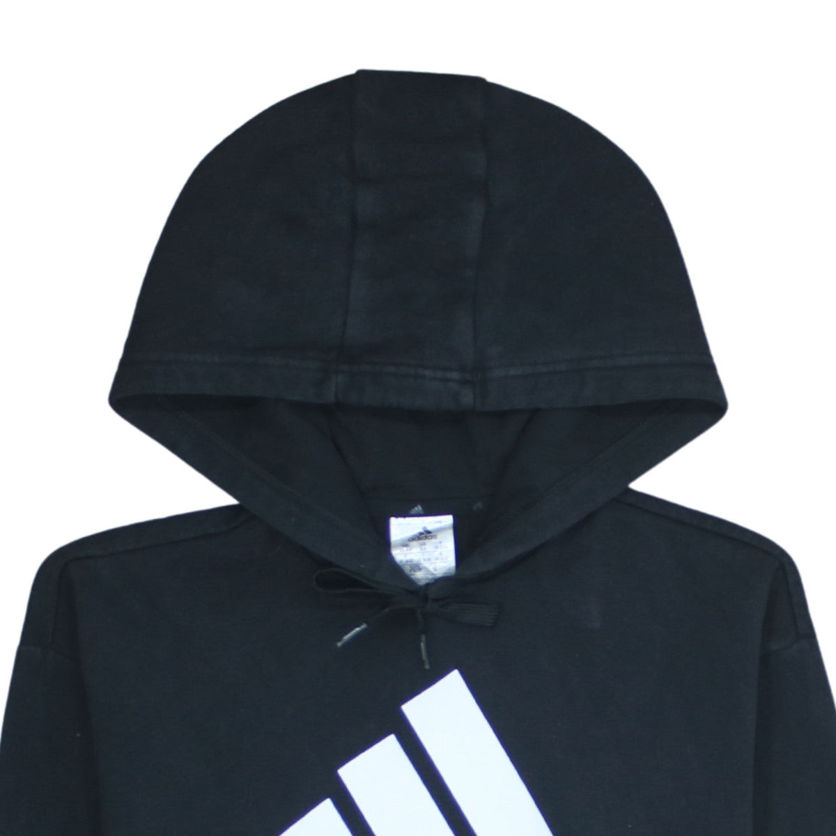 Adidas Womens Black XS Pullover Hoodie with Logo Print