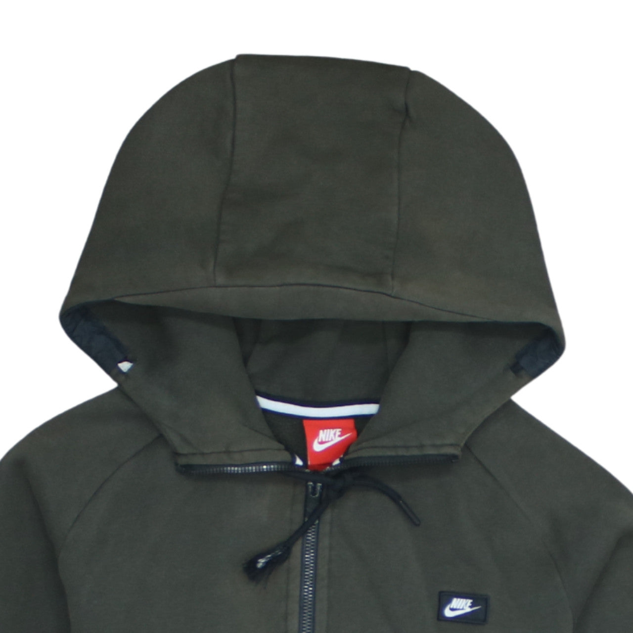 Nike Men's Green Full Zip Hoodie Size M Regular Fit Logo Sportswear