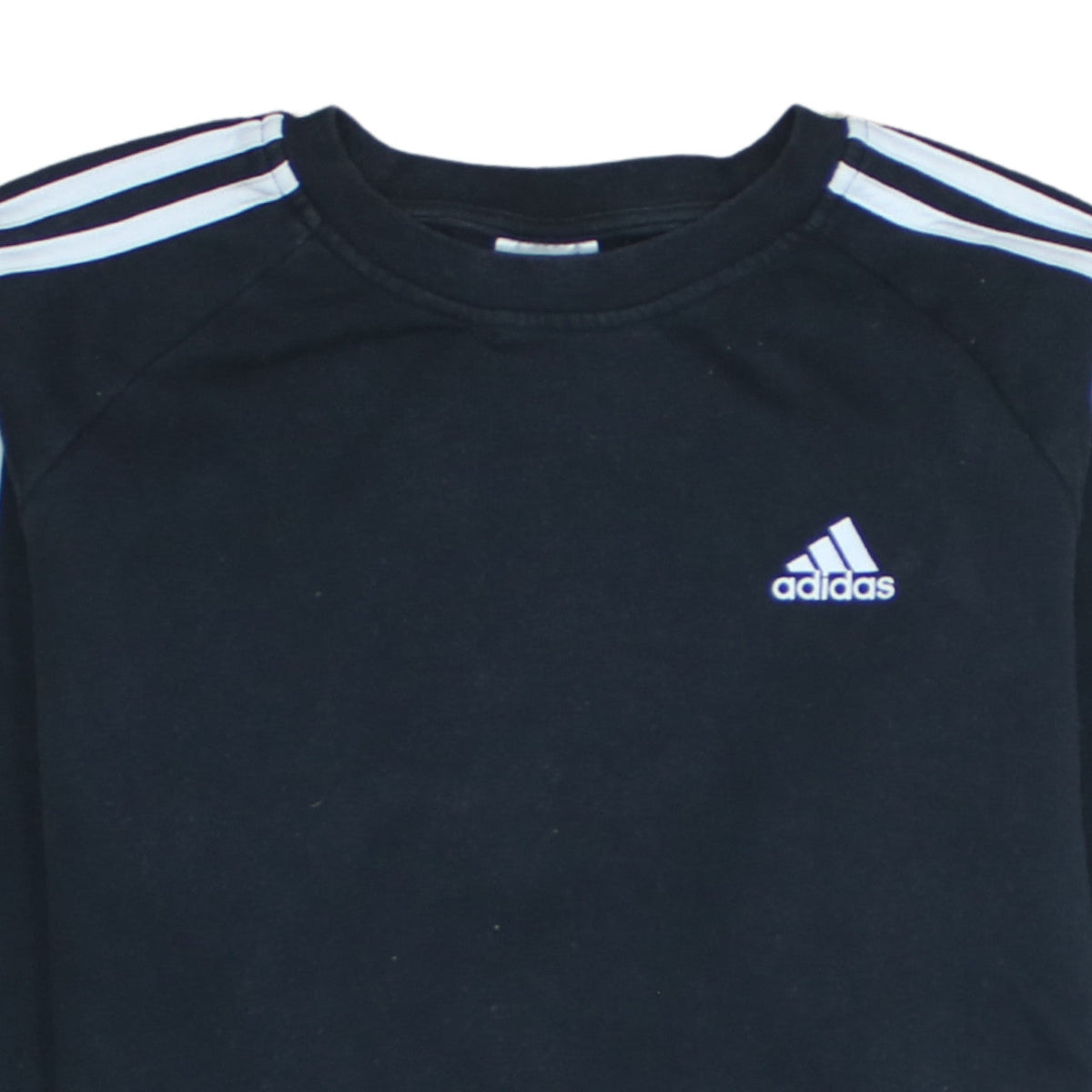 adidas Women's Black Crew Neck Long Sleeve Logo Sweatshirt Size S