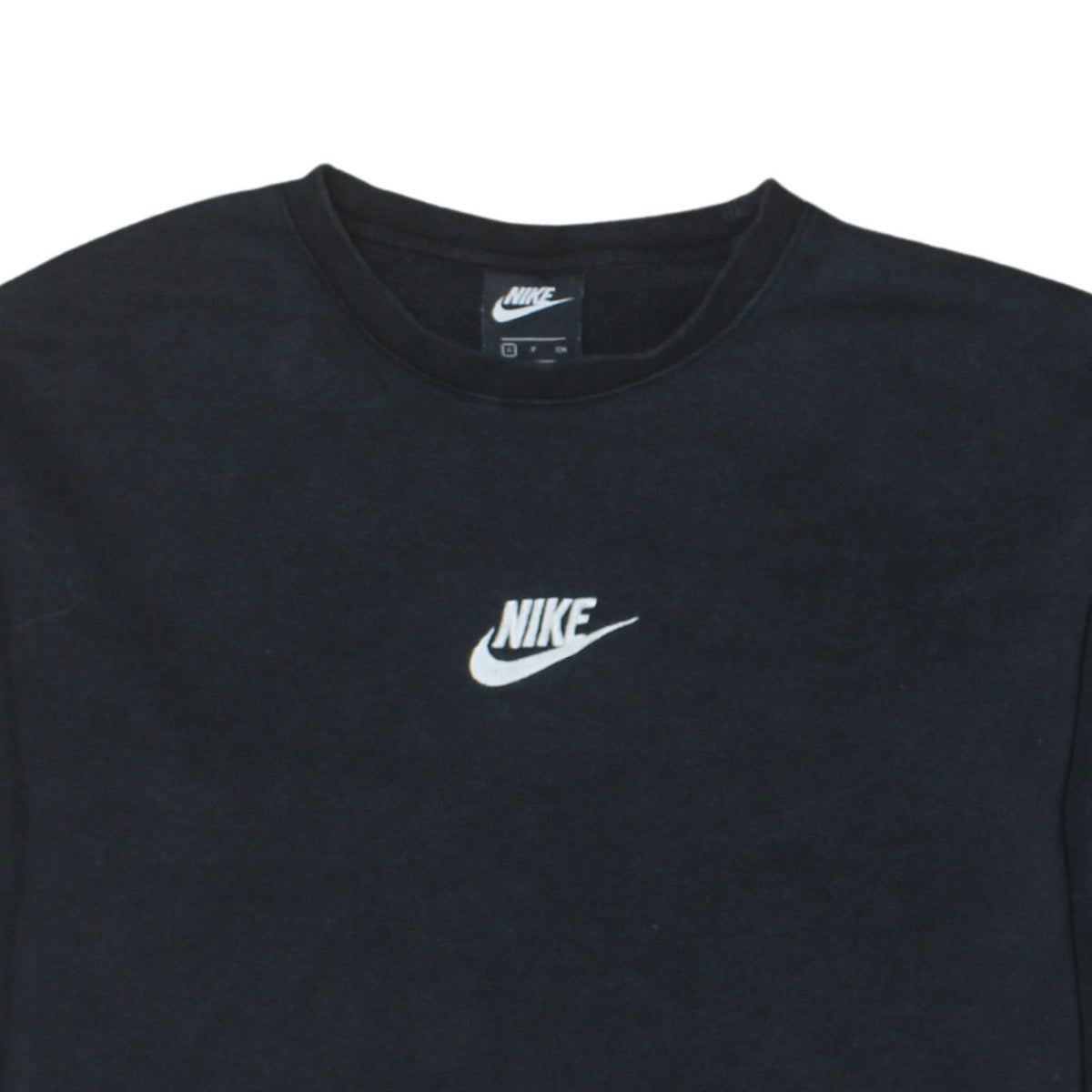 Nike Men's Black Small Pullover Sweatshirt Crew Neck Logo Top