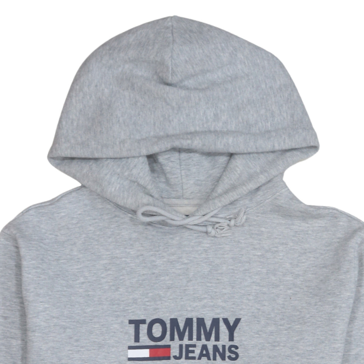 Tommy Jeans Men's Grey S Pullover Hoodie with Logo, Regular Fit