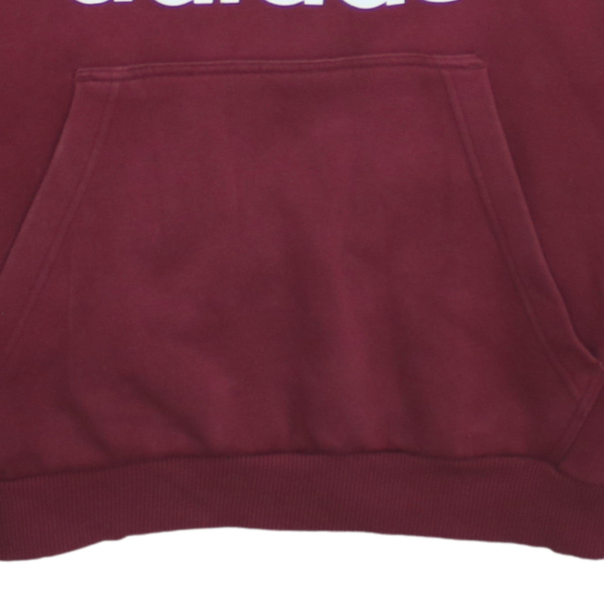 Adidas Mens Red Pullover Hoodie Large Regular Fit Logo Fleece