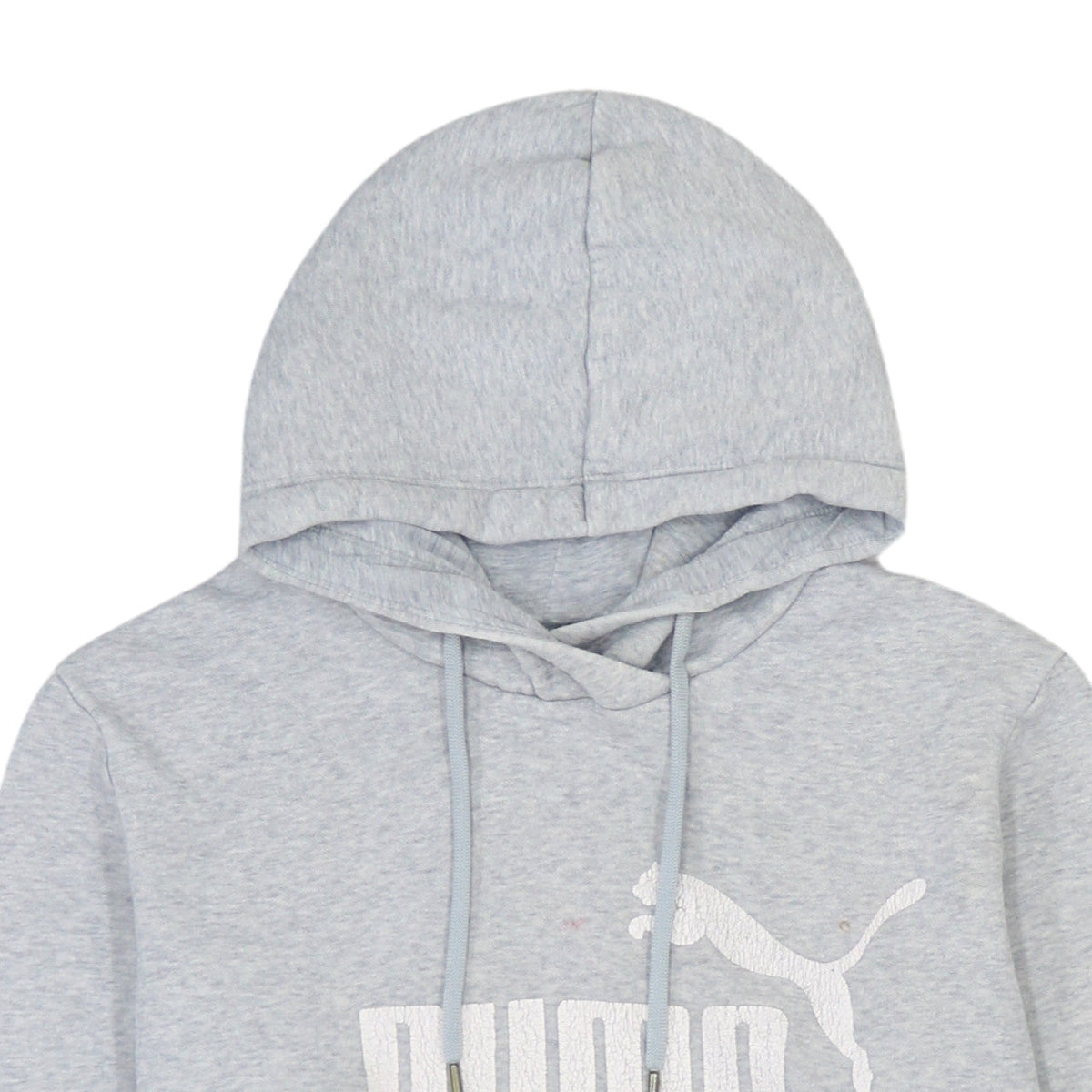 Puma Women Grey Logo Pullover Hoodie Size 18 Cotton Blend