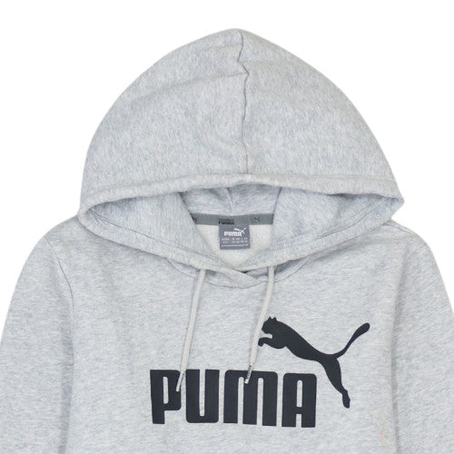 Puma Women's Grey Hooded Pullover Sweatshirt Size 10