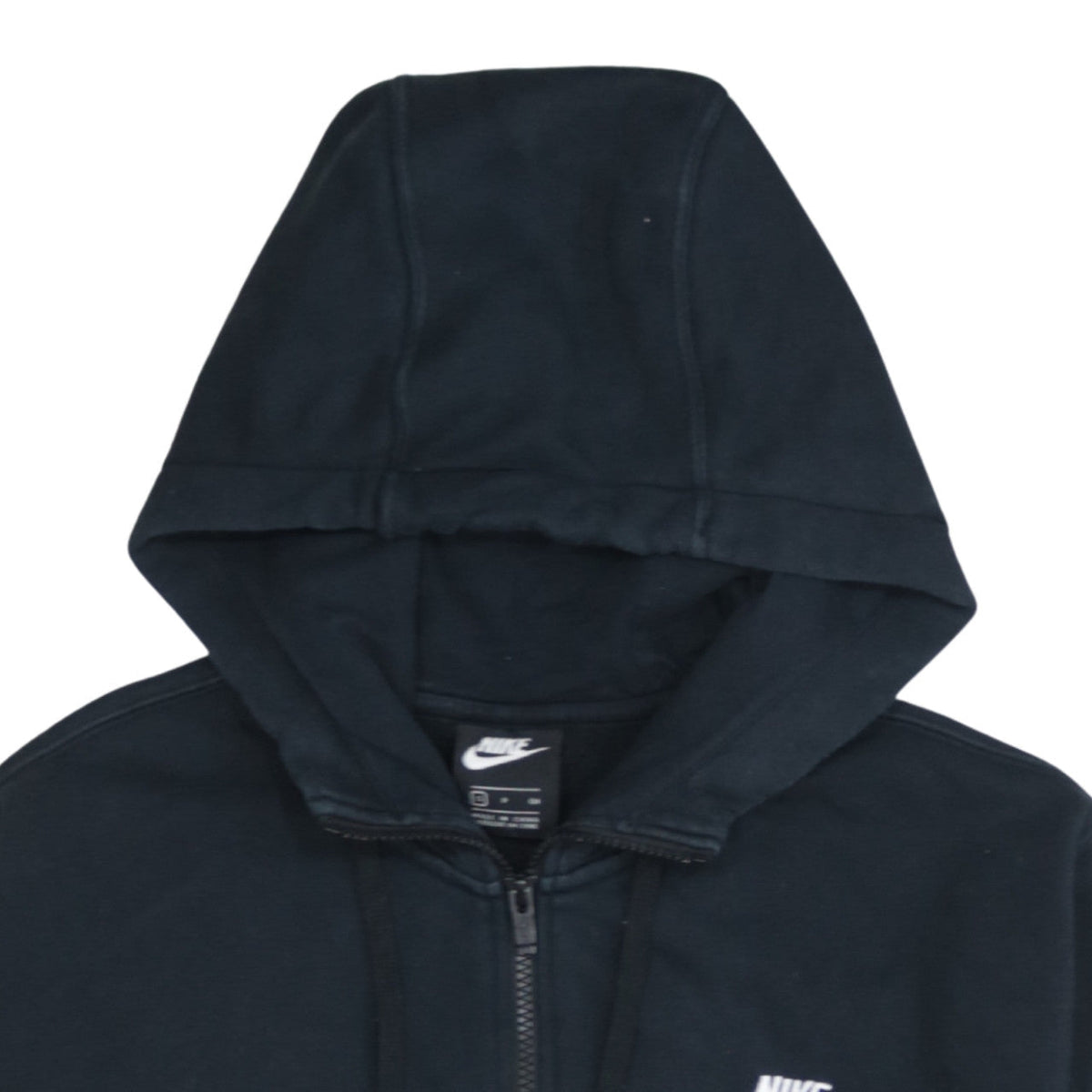 Nike Men's Black Full Zip Hoodie Size S Regular Fit Fleece
