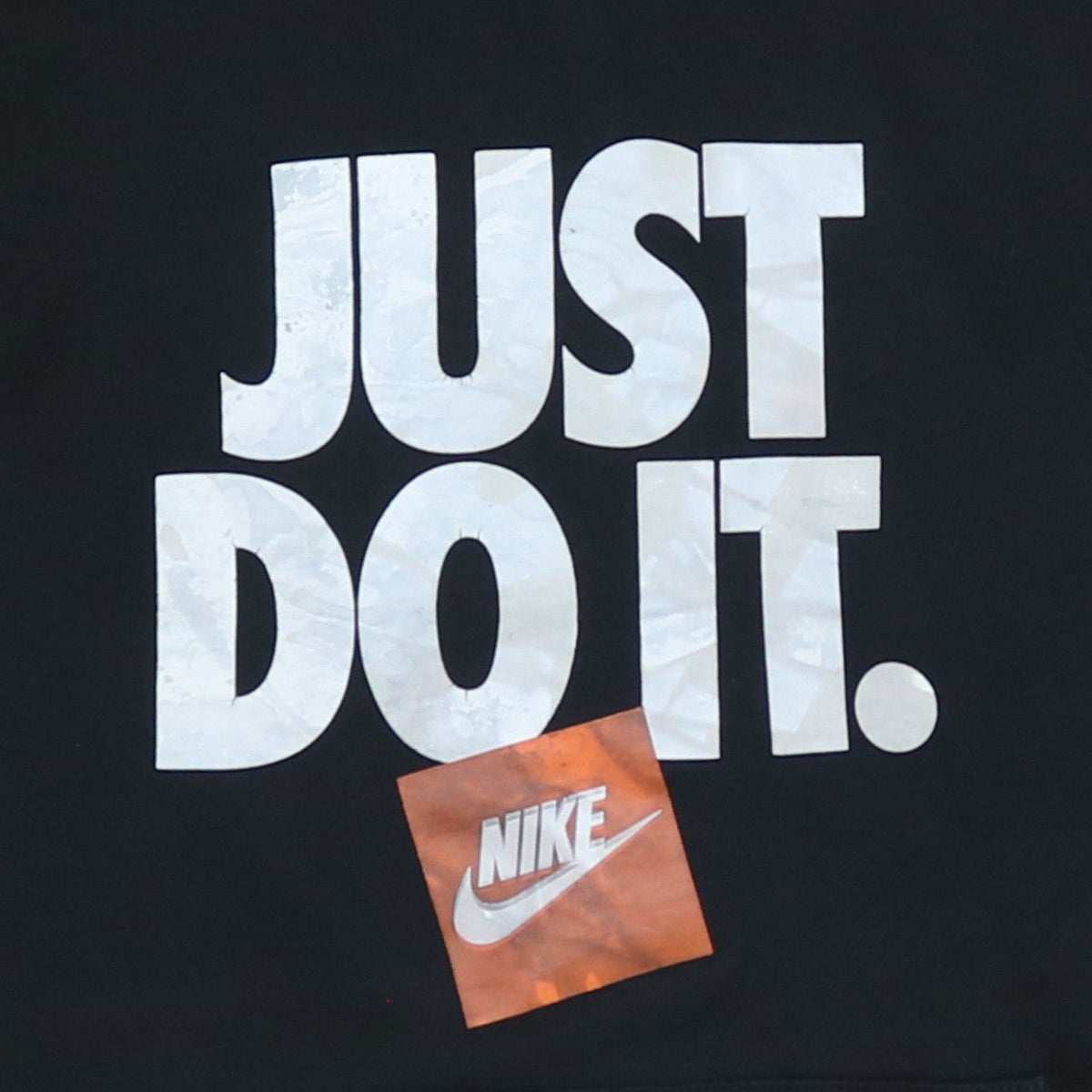 Nike Men's Black Pullover Hoodie L Just Do It Graphic Print