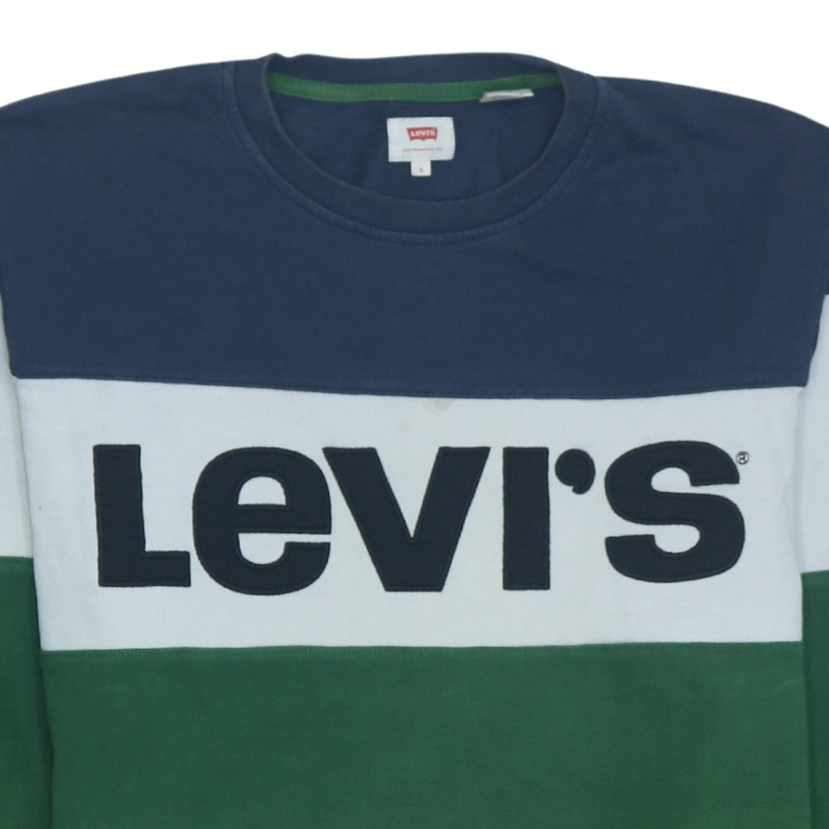 Levi's Men's Multicoloured L Logo Crew Neck Pullover Sweatshirt