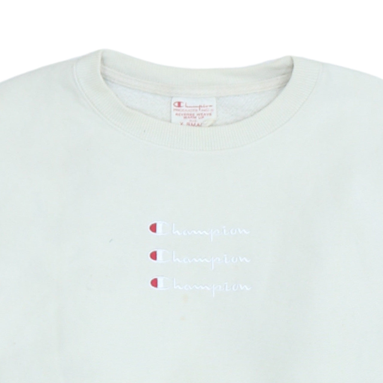 Champion Women's White XS Reverse Weave Crew Neck Sweatshirt