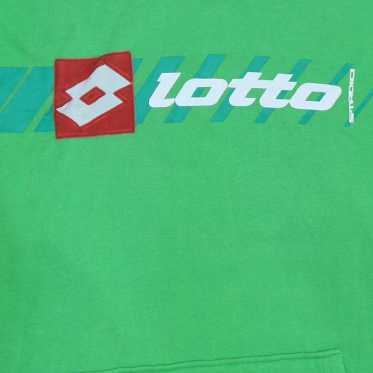 Lotto Men's Green Pullover Hoodie 2XL Sports Graphic Sweatshirt