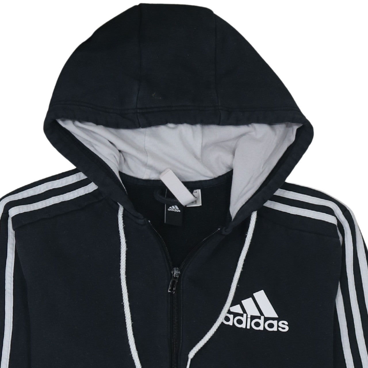 Adidas Mens Black Full Zip Hoodie M Classic Sportswear