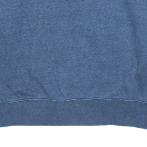 Champion Men's Blue Small Crew Neck Logo Pullover Sweatshirt