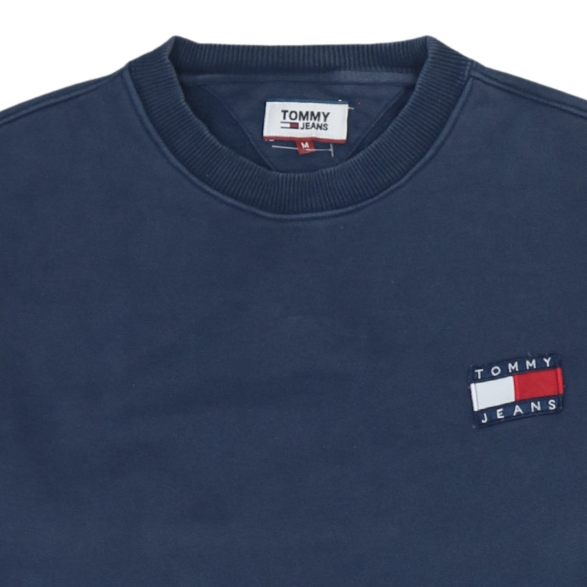 Tommy Jeans Men's Blue Cotton Crew Neck Sweatshirt M