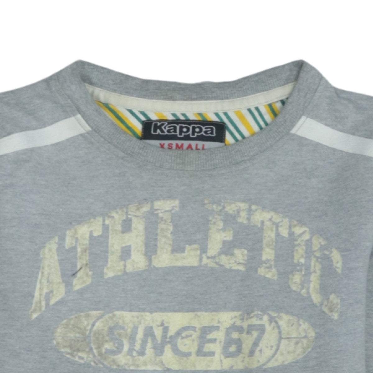 Kappa Men's Grey Athletic Logo Sweatshirt XS Pullover