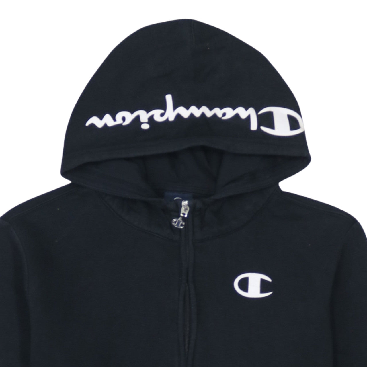 Champion Teens Black 2XL Pullover 1/4 Zip Hoodie Fleece Sweatshirt