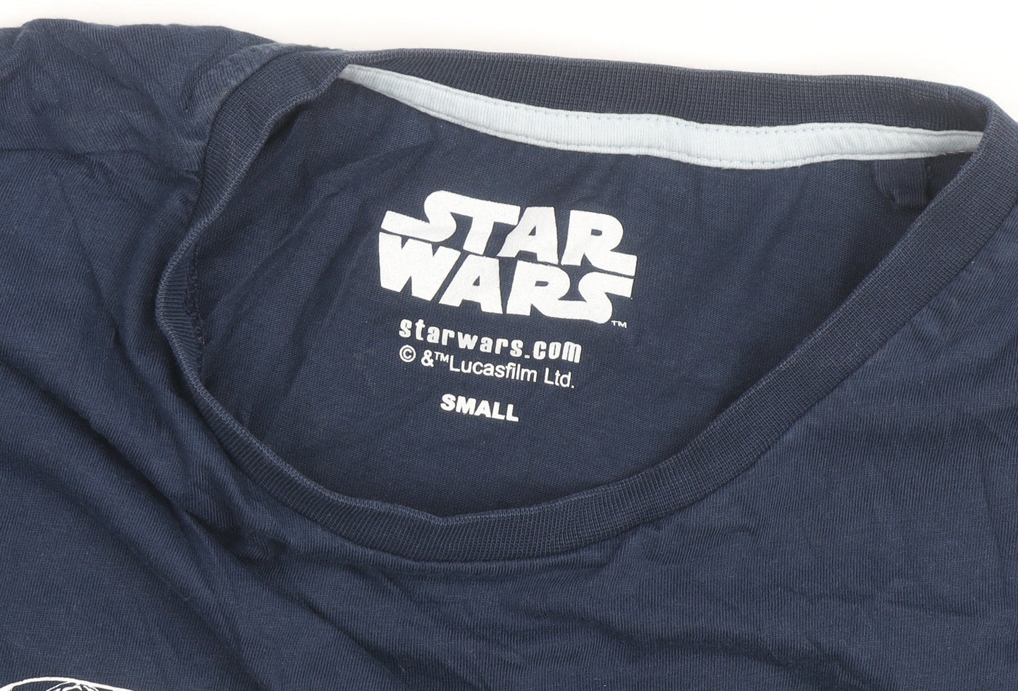 Star Wars Men’s Blue Cotton Graphic T-Shirt Small