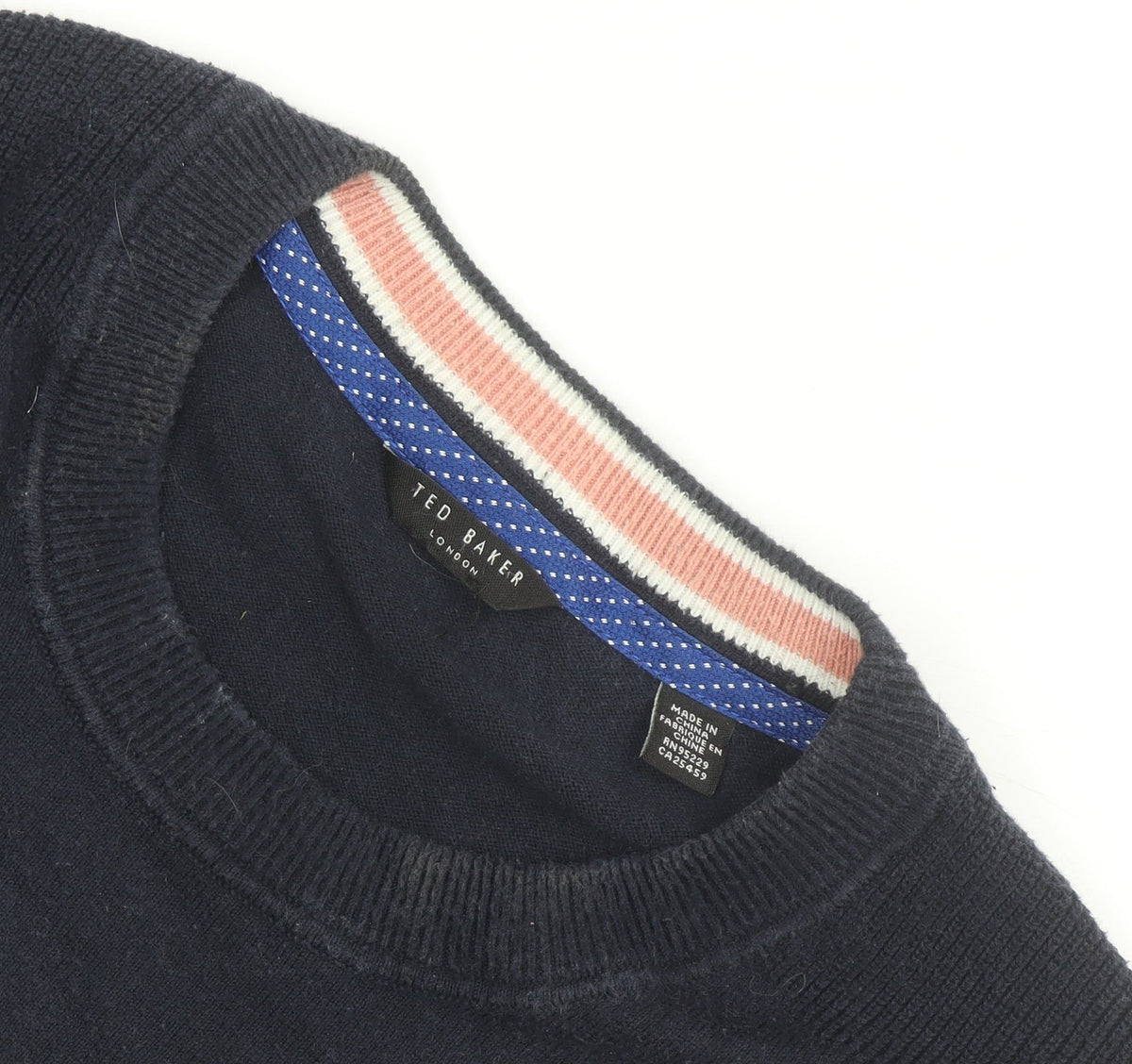 Ted Baker Men's Blue Cotton Crew Neck Pullover Jumper M