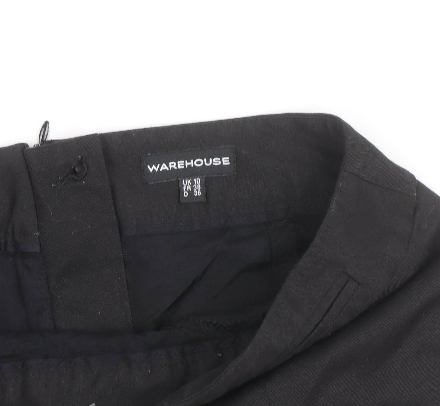 Warehouse Women’s Black Size 10 Knee Length Pencil Skirt