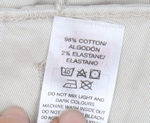 Dunnes Stores Boys Beige Chino Trousers 10-11 Years Cotton Blend