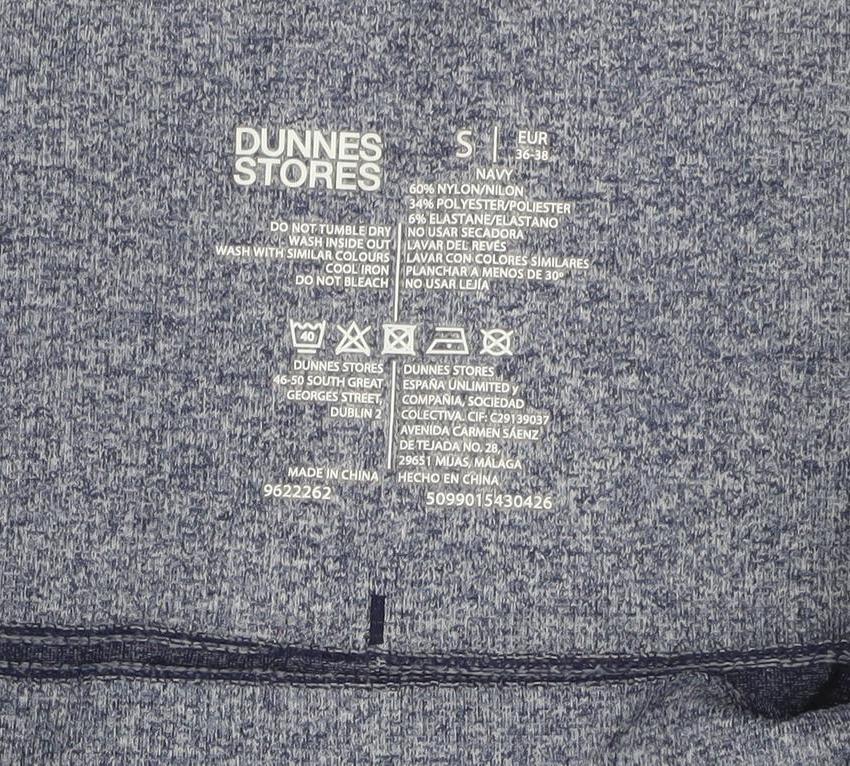 Dunnes Stores Womens Blue Seamless Gym Leggings Size S