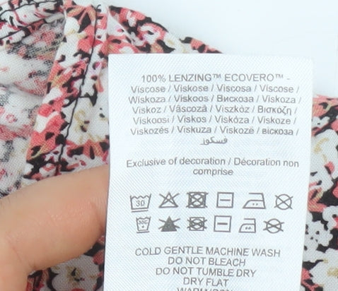 JDY Womens Floral Multicoloured Viscose Blouse Size 14