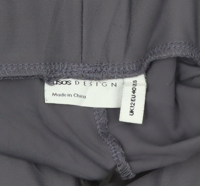 ASOS DESIGN Womens Grey Leggings Size 12 Slim Fit Activewear