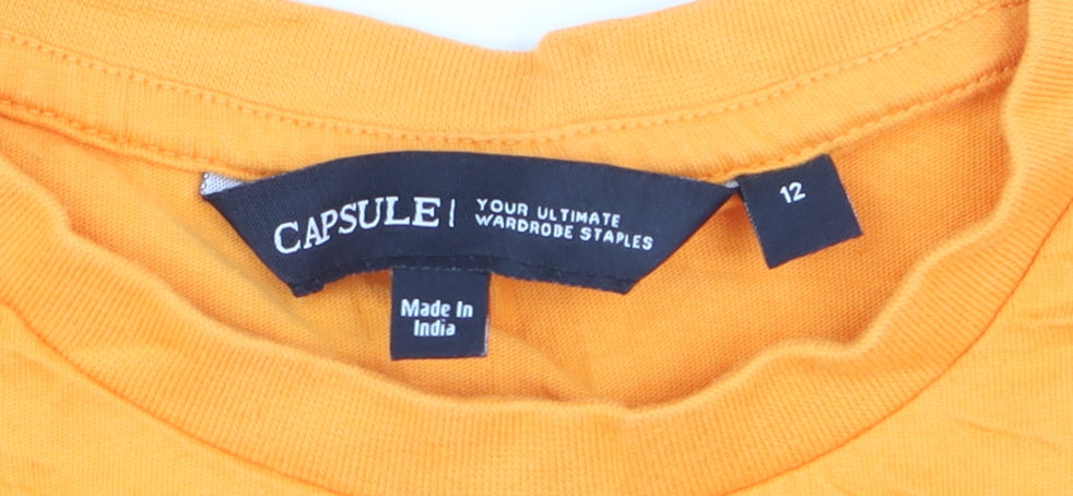 Capsule Women Orange Size 12 Sleeveless Cotton Tank Top