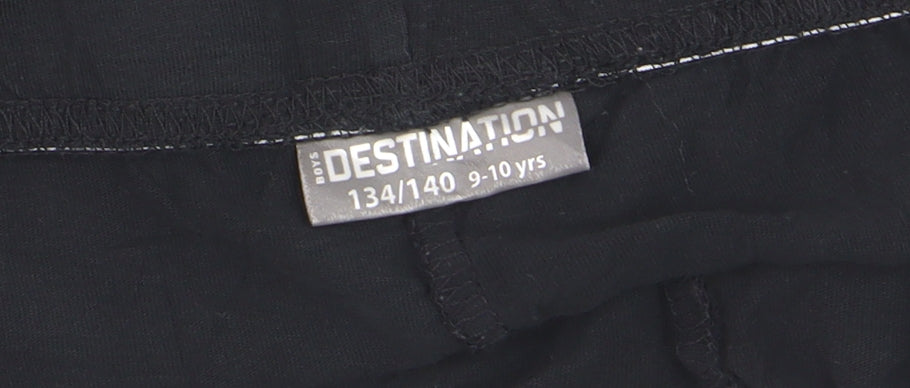 Destination Boys Black Surf Vibes Sweat Shorts 9-10 Years