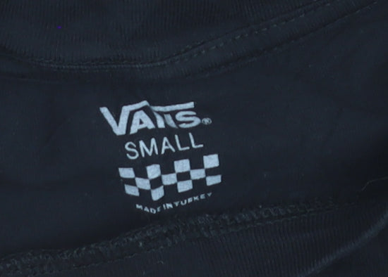 Vans Men’s Black Small Logo Graphic Regular Fit T-Shirt
