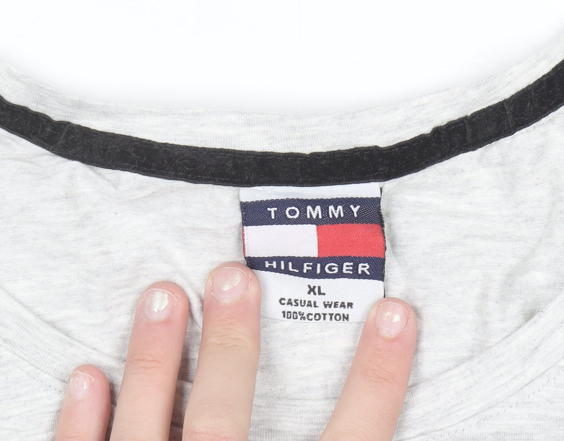 Tommy Hilfiger Womens Grey XL Basic T-Shirt 100% Cotton