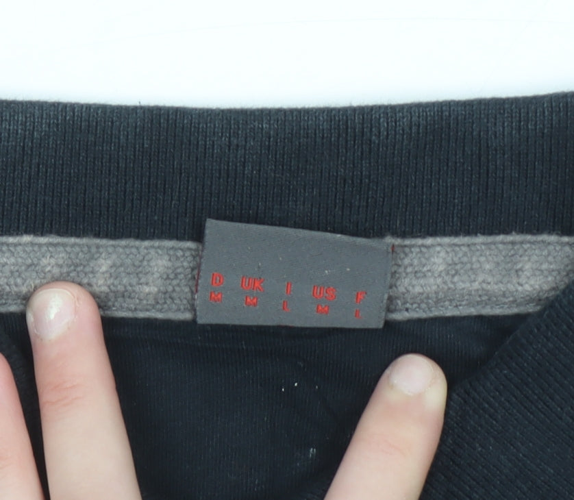 ESPRIT Men's Black Cotton Polo Shirt Regular Fit M