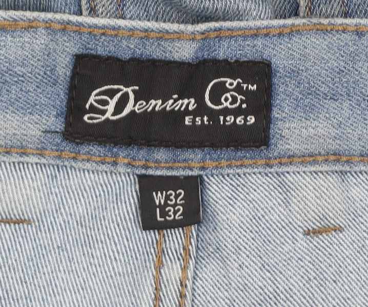 Denim Co. Men's Blue Straight Leg Jeans W32 L32 Regular Fit