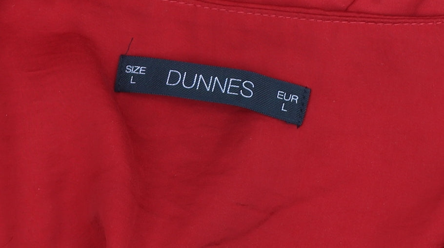 Dunnes Women's Red Sleeveless Ruffle Blouse Size L